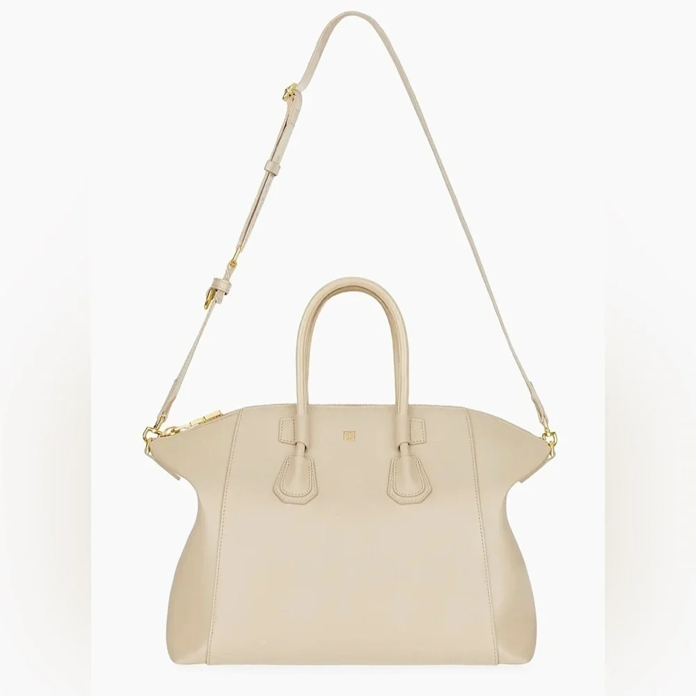 GIVENCHY Medium Antigona Sport Shoulder Bag in Calf Leather Beige NWT